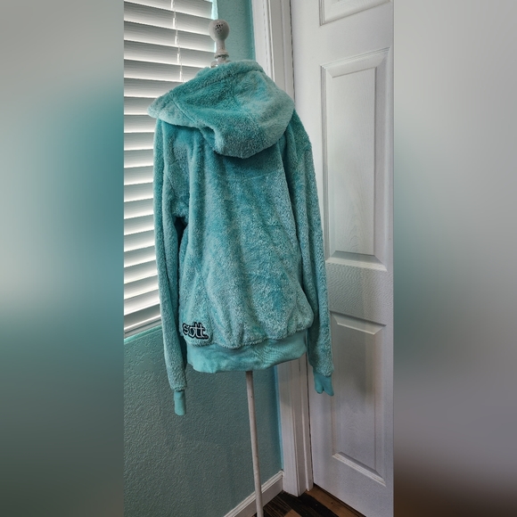 Scott Sports Fluffy Aqua Hoodie Sz Medium - Picture 2 of 8